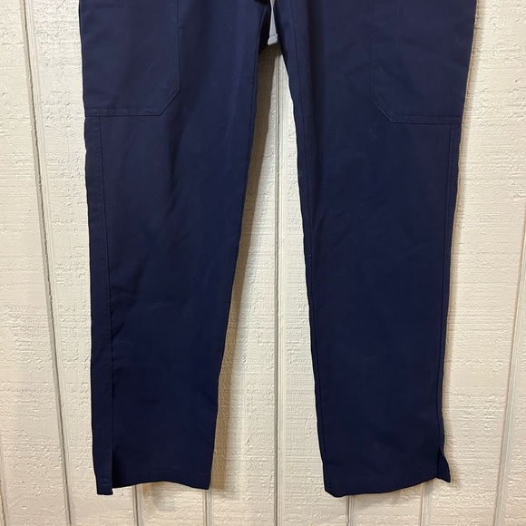 Figs Blue Scrub Pants with Elastic Waistband and Tapered Legs - Picture 4 of 8